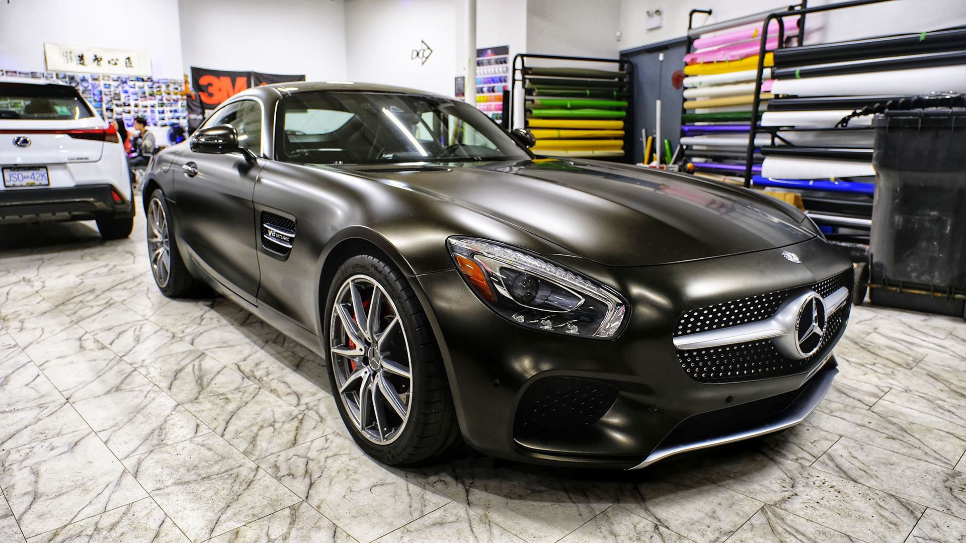 奔驰 AMG GTS 黑金贴膜